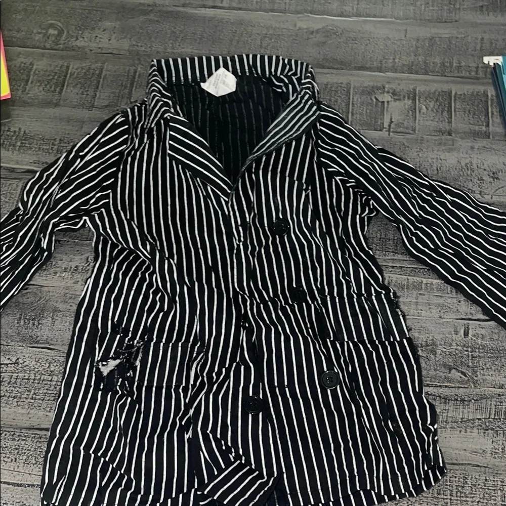 Jack Skellington withered Black and White Striped suit, child’s size Large